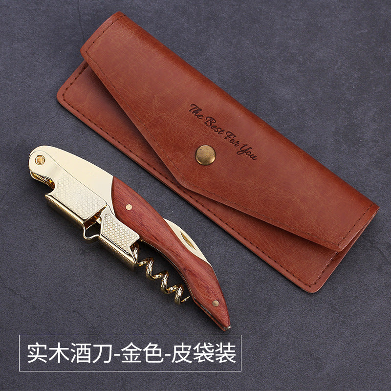 Cortador de Botellas de Vino Dorado: Abridor Profesional de Vino, Cuchillo Multifuncional, Estilo Lujoso para el Hogar