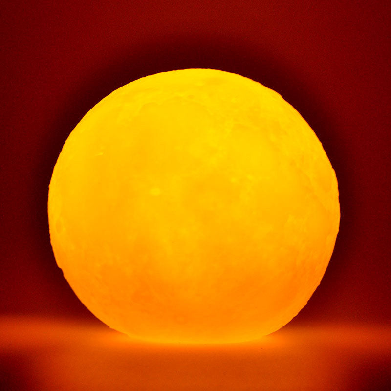 Lámpara Luna 3D Decorativa: Luz Nocturna Ambiental, Diseño Viral para Dormitorio - Lámpara de Mesa con Efecto Lunar