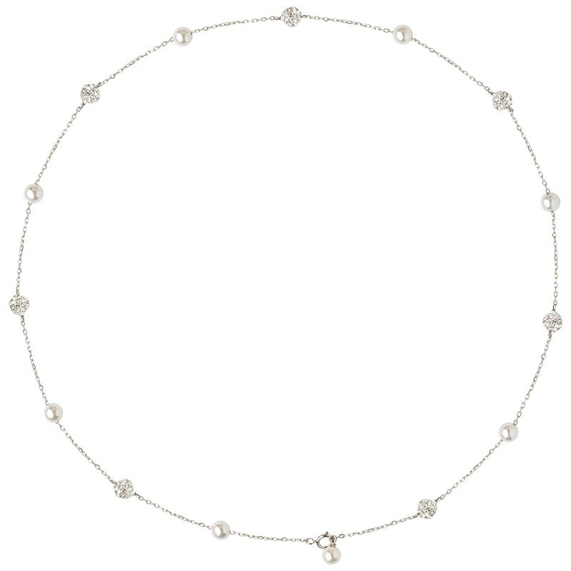 Collar de Clavícula en Plata S925 con Perlas y Zirconia – Diseño Versátil