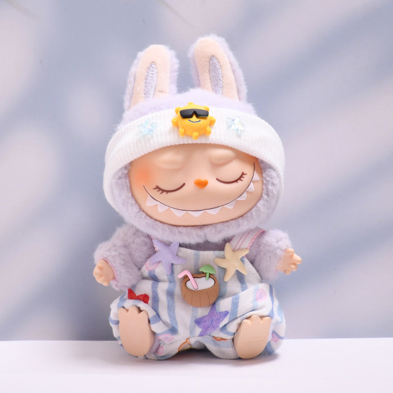 Ropa de Playa para Muñeca Labubu 17 cm – Set con Mini Termo y Accesorios (Muñeca No Incluida)