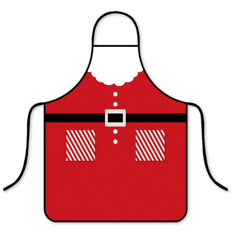 Digital Christmas Print Apron for Kitchen: Oil and Stain Resistant