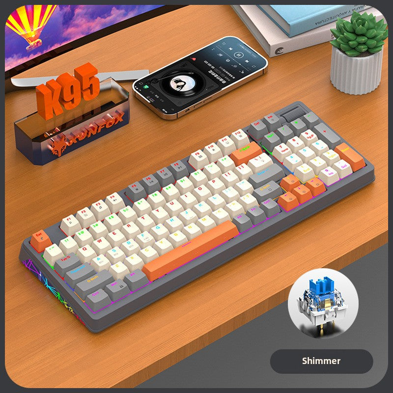 Teclado Mecánico Inalámbrico K95: 2.4G, Bluetooth, Tres Modos, Hot-Swap, Estructura Gasket para Juegos