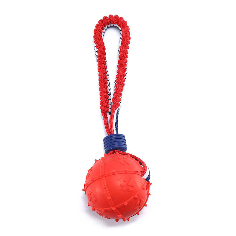 Pelota Tipo Neumático con Cuerda: Juguete Resistente para Perros, Entrenamiento y Limpieza Denta