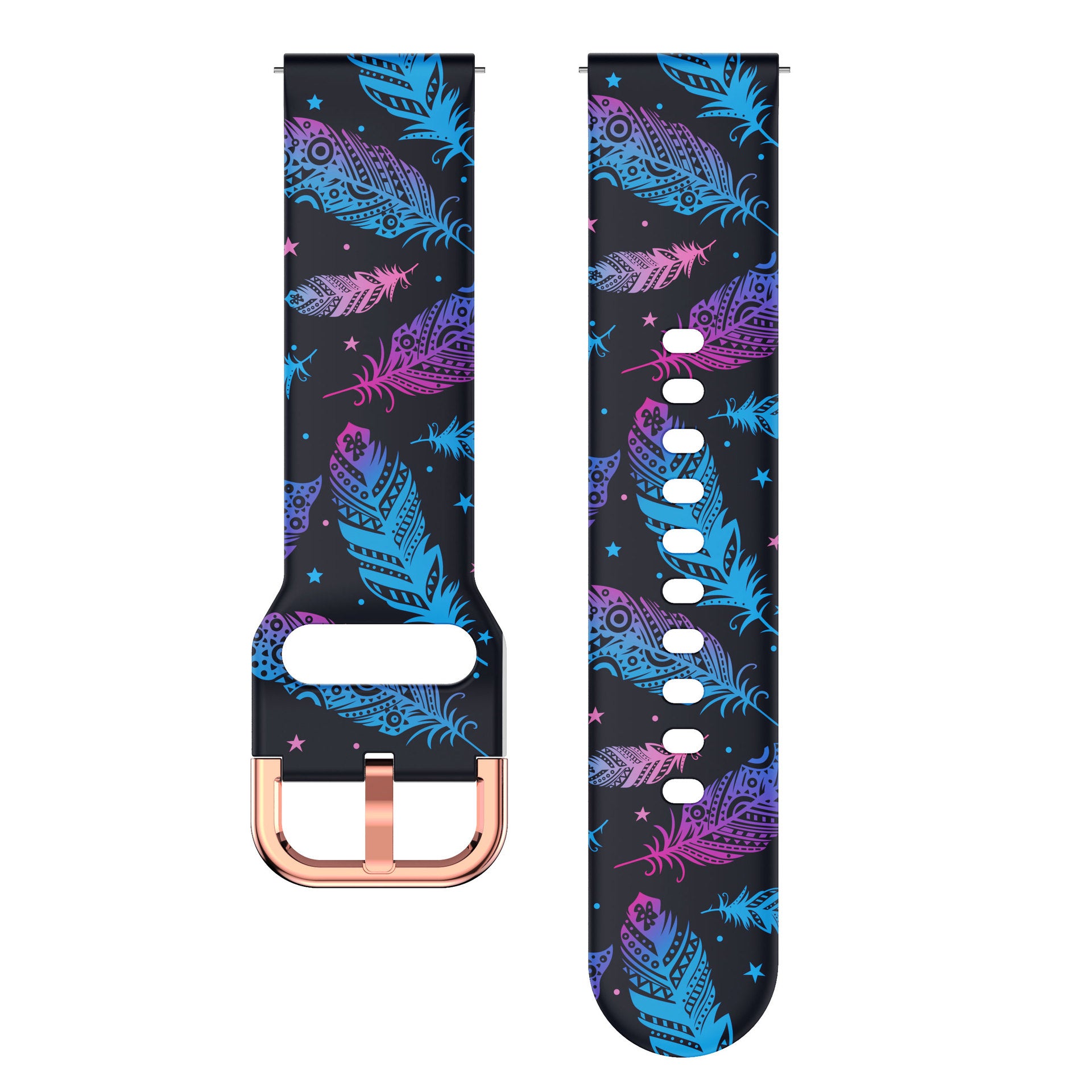Printed Silicone Strap for Samsung Galaxy Active2 and Watch4: Compatible with Huawei GT 20/22mm