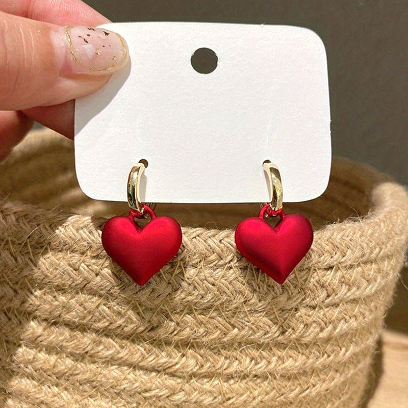Pendientes de Corazón Colgante - Ligeros con Toque Retro, Regalo de Amor y Amistad