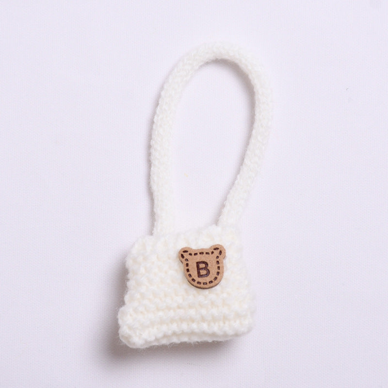 Conjunto tejido para muñeca Labubu 17 cm: suéter, gorro y bolso