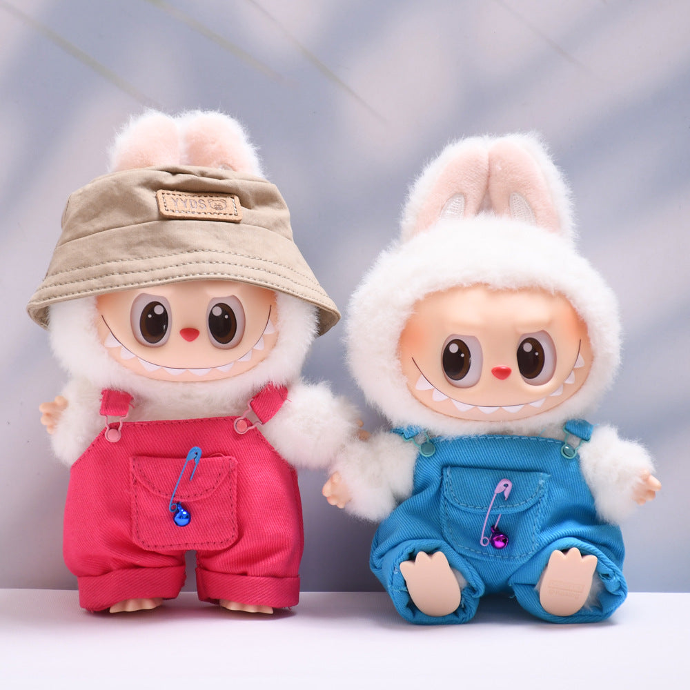 Set de Peto Multicolor con Bolsillos Labubu: Compatible con Labubu, Set de Ropa y Accesorios para Muñecas de 17cm, Complementos para Labubu (Muñeca no incluida)