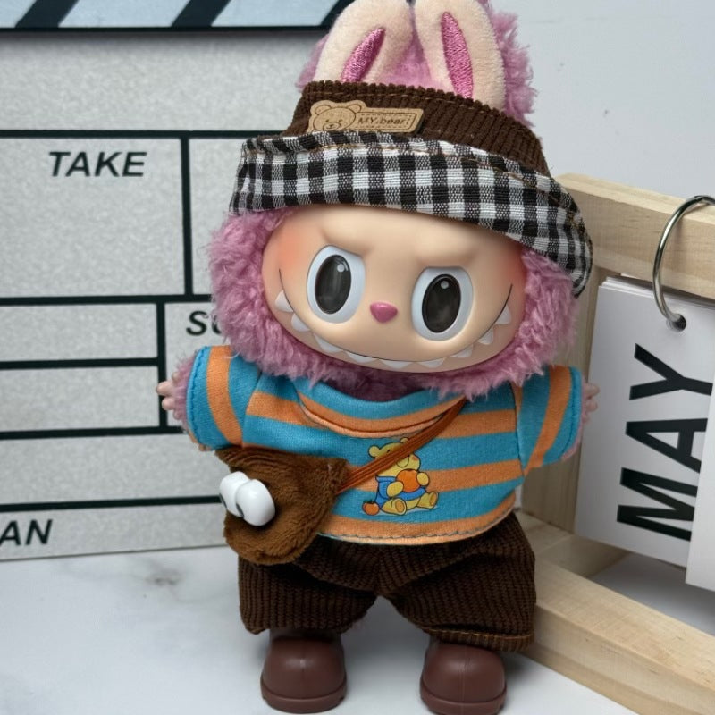 Bonitos conjuntos de Ropa y zapatos para muñecas:Accesorios para labubu de 17cm (Muñeca no incluida)