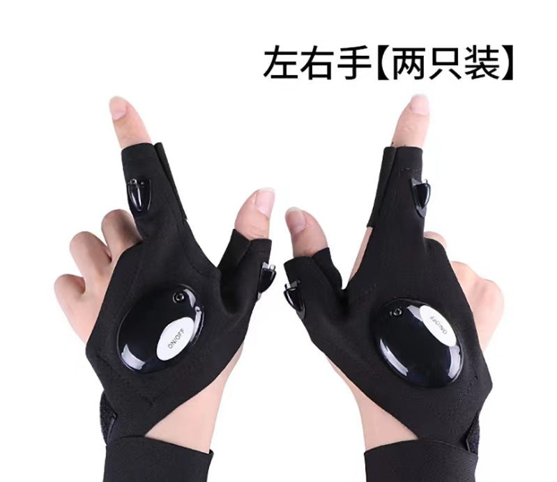 Guantes Con Luz LED Para Pesca Nocturna Y Reparaciones Mecánicas – Iluminación Portátil