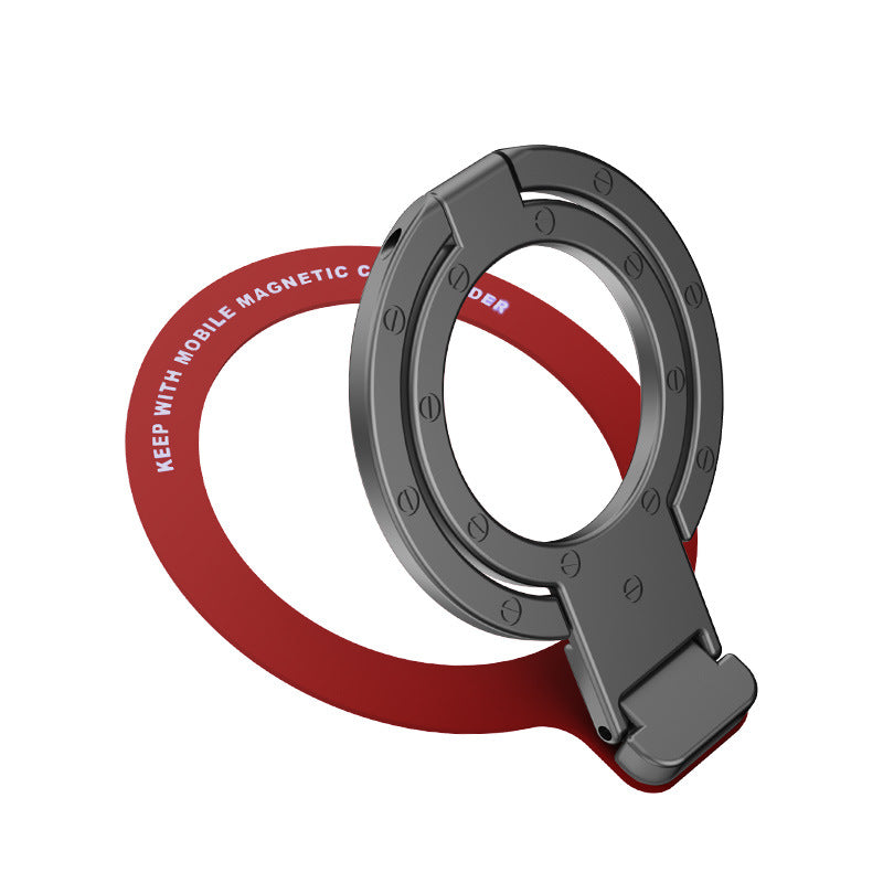 Soporte de Anillo Magnético MagSafe: Diseño Metálico Ultra Delgado con Doble Anillo y Función Plegable