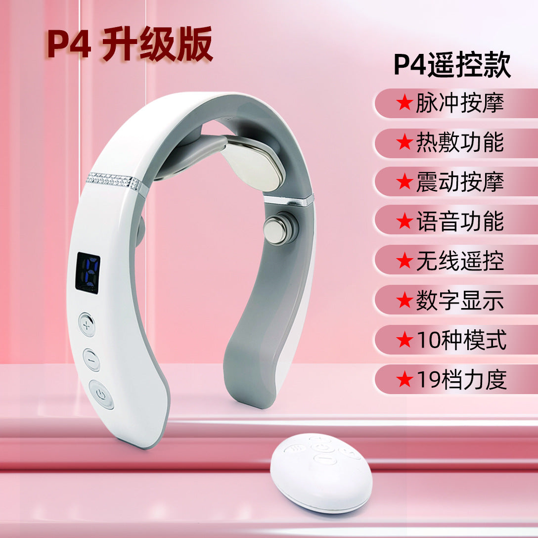 Masajeador de Cuello Portátil con Calor – Dispositivo Cervical Recargable para Aliviar Tensión y Dolor