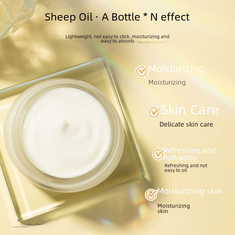 LaiKou Crema Hidratante de Aceite de Oveja de Australia 90g: Hidratación y Cuidado de la Piel para Otoño e Invierno, Producto Cosmético Certificado por la FDA
