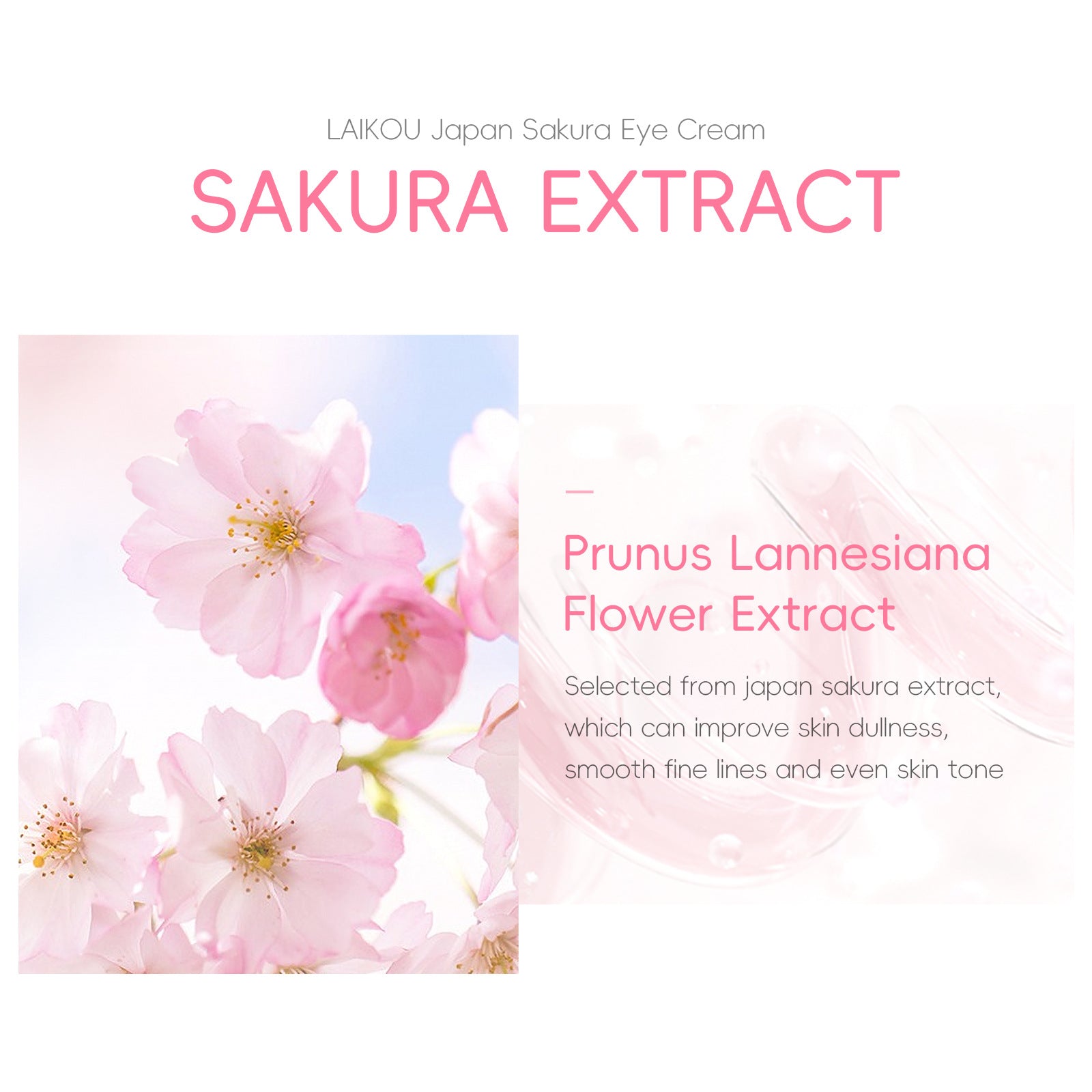 LaiKou Crema de Ojos Hidratante de Cereza: 15g de Cuidado Intensivo para la Piel