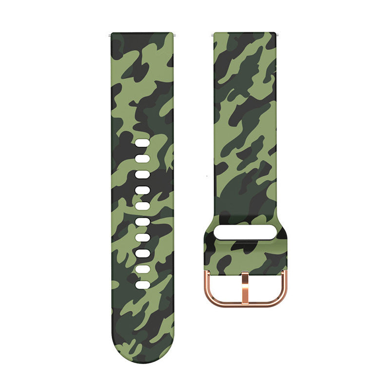 Printed Silicone Strap for Samsung Galaxy Active2 and Watch4: Compatible with Huawei GT 20/22mm