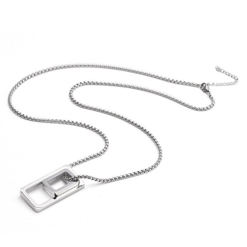 Cadena Geométrico Irregular Minimalista para Hombre – Acero Inoxidable