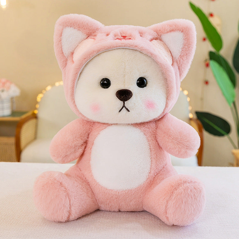 Muñeco de peluche Teddy: juguete suave con gorro para niños, regalo ideal