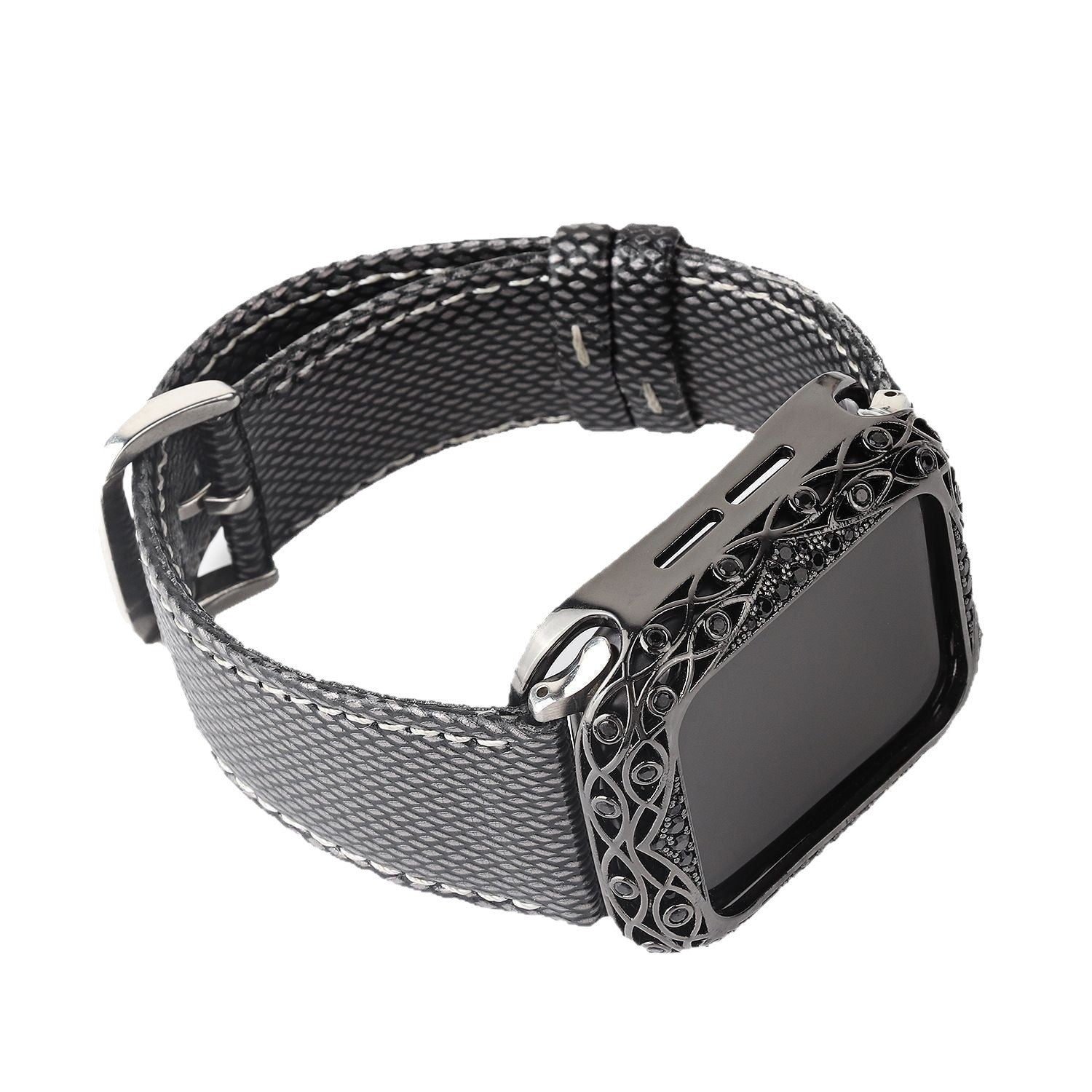 Metal Diamond Case for Apple Watch 6/7/8/9 and 10: Vintage Elegant Design