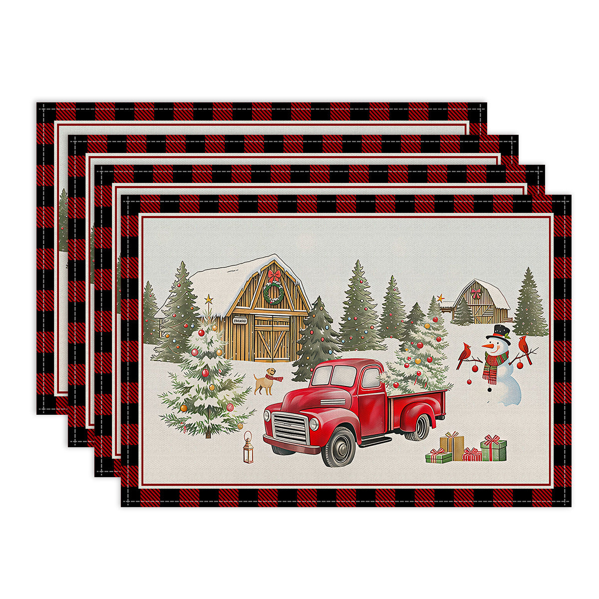 Christmas Table Mat: Holiday Dinnerware & Party Decoration