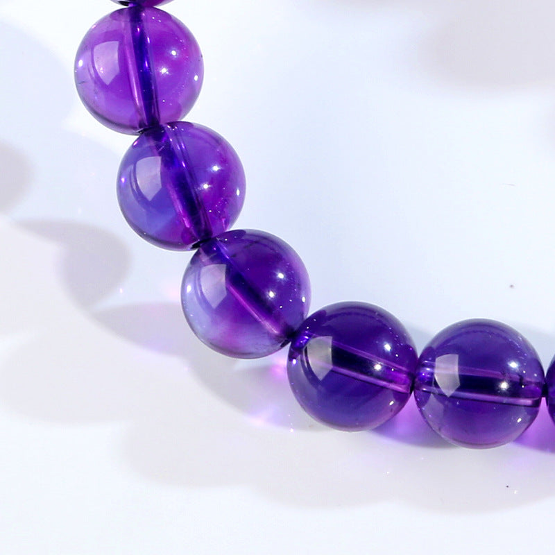 Pulsera de Amatista Natural: Alta Calidad, Color Intensivo, Amatista de Uruguay