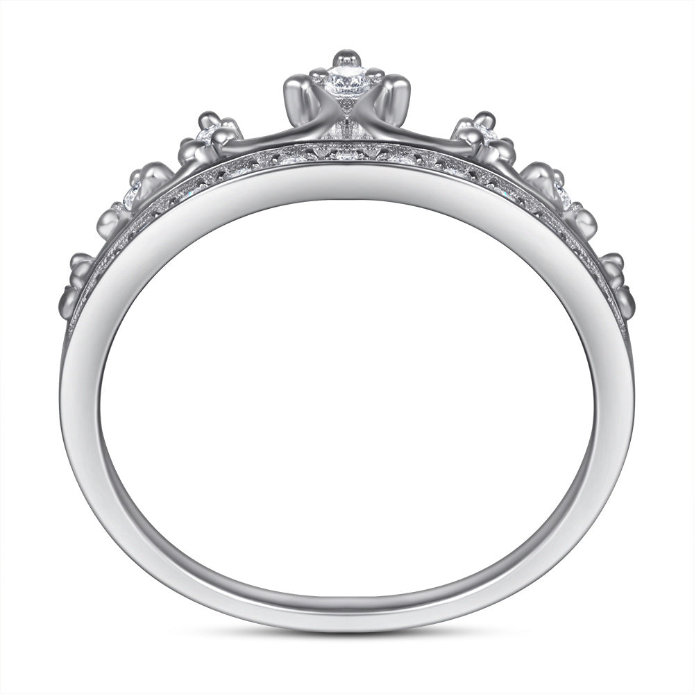 Anillo en Forma de Corona para Mujer: Plata 925 – Elegancia y Estilo Real