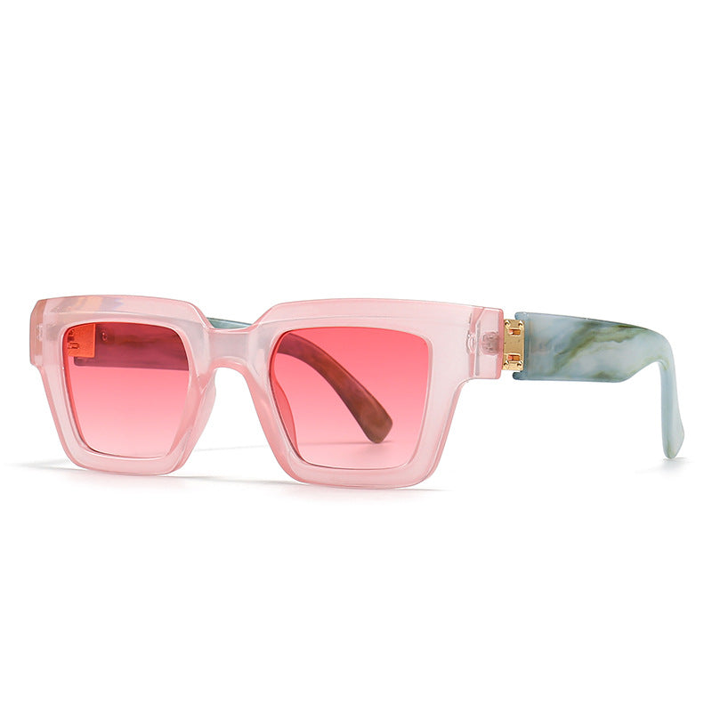 Gafas de Sol Retro Cuadradas para Mujer con Acabado de Mármol