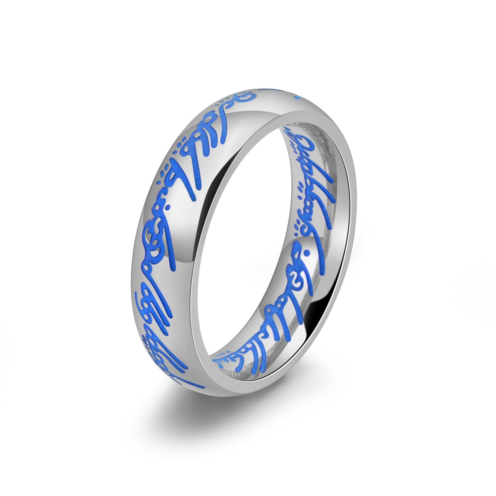 Anillo del Señor de los Anillos – Brilla en la Oscuridad con Inscripción Fantástica.