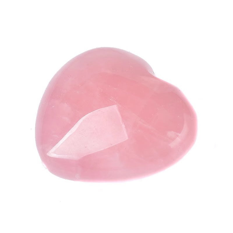 Corazón de Cuarzo Rosa Natural: Figurita Hecha a Mano, Ideal para Decoración y DIY