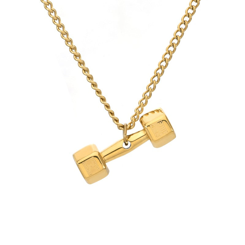 Collar con Dije de Mancuerna – Joyería para Parejas y Adictos del Gimnasio