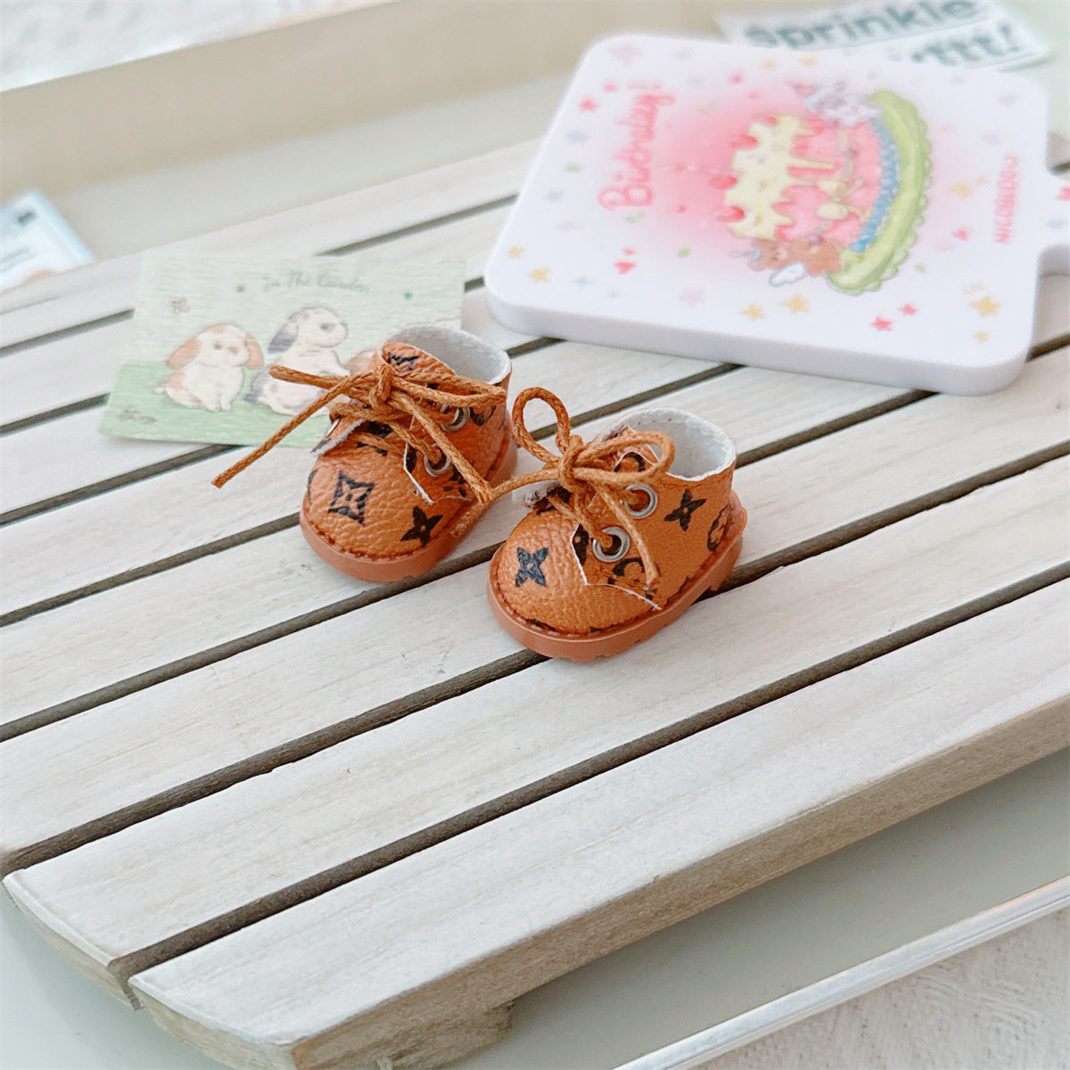 Zapatillas de lona para muñecas de 17 cm: Labubu, muñeca de algodón de 10 cm, color negro y blanco, con cordones