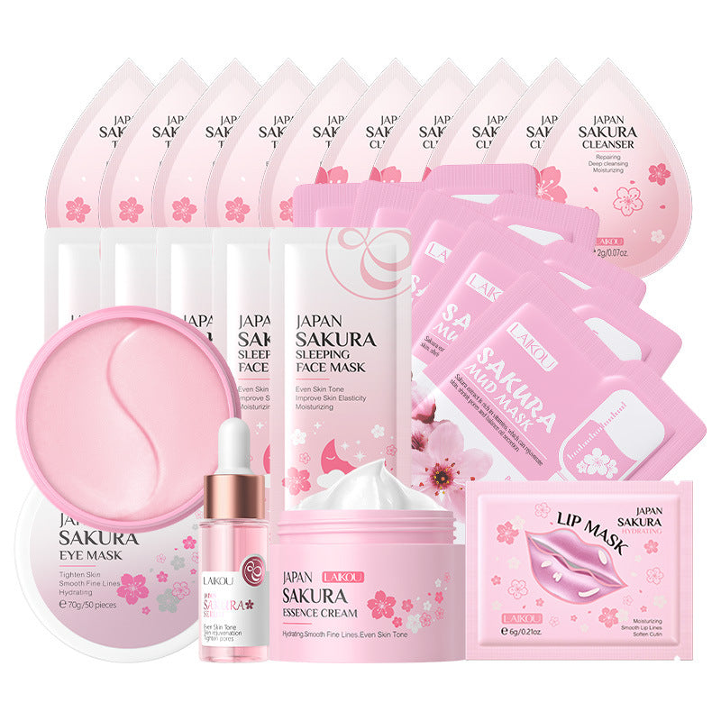 Conjunto de Cuidado Facial LAIKOU Sakura: Hidratación Profunda y Efecto Revitalizante