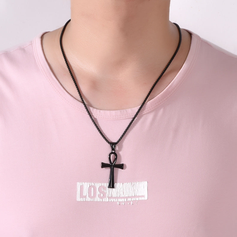 Cadena Cruz Egipcia: Símbolo de la Llave de la Vida, Ankn masculino