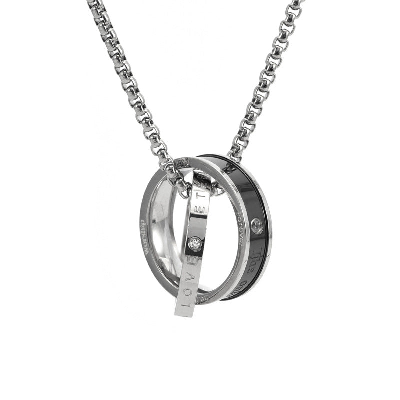 Collar de pareja Símbolo de unión indestructible - Acero Inoxidable