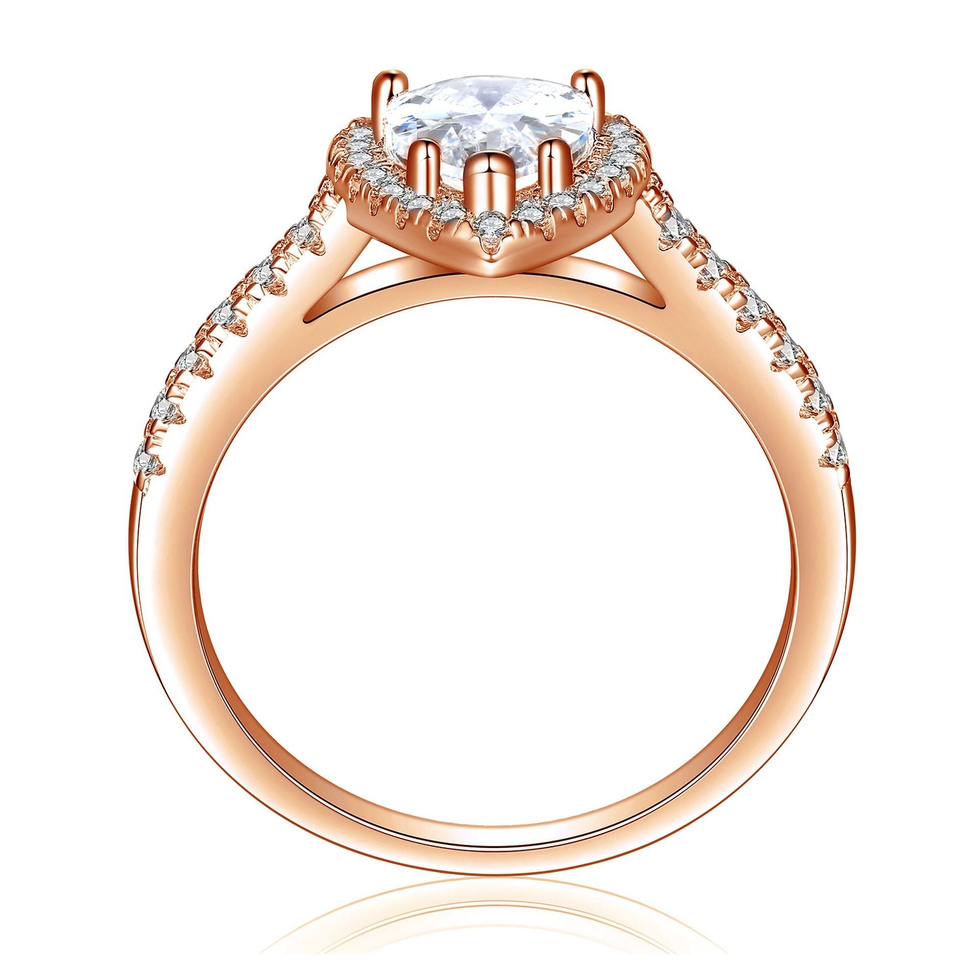 Anillo de Compromiso en Plata 925 para Mujer – Piedras Brillantes Corte Diamante