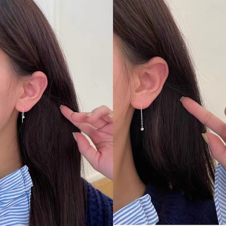 Pendientes Enhebrador en Plata 925 – Diseños de Trébol, Copo de Nieve, Corazón y Mariposa