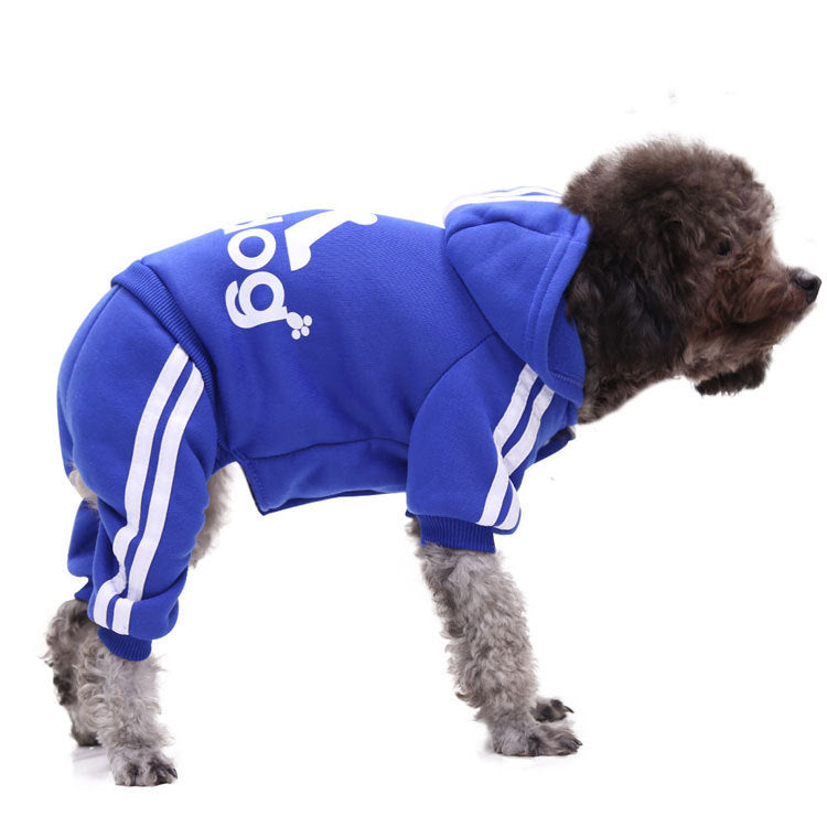 Sudadera para Perros con Capucha y Pantalón: Ropa para Mascotas con Líneas Laterales