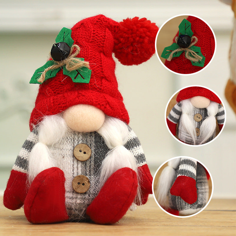 Muñecos Navideños Decorativos : Peluches de Duende, Pingüino, Hombre de Galleta, Reno y Nomo