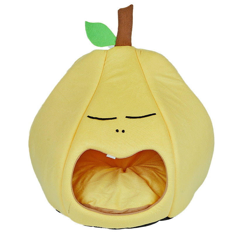 Refugio para gatos con forma de pera