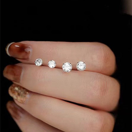 Piercing de Plata Pura 999 – Zirconia Tipo Diamante con Cierre de Tuerca