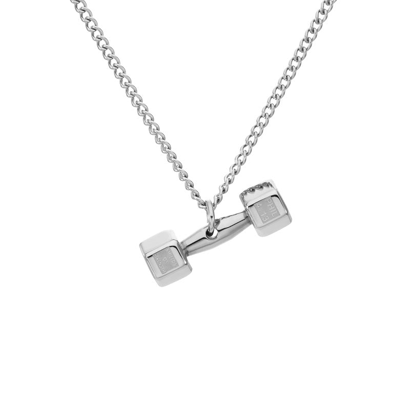 Collar con Dije de Mancuerna – Joyería para Parejas y Adictos del Gimnasio