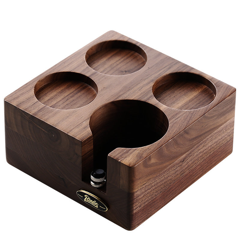 Kit de Prensado de Café Italiano Bincoo: Base de Madera de Nogal y Tamiz para Espresso