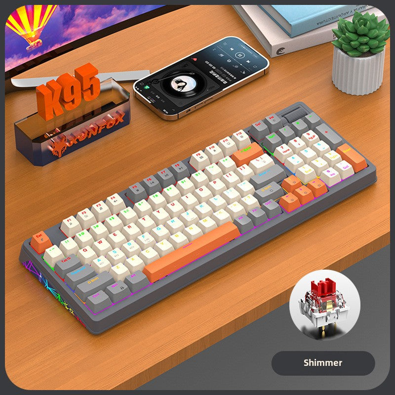 Teclado Mecánico Inalámbrico K95: 2.4G, Bluetooth, Tres Modos, Hot-Swap, Estructura Gasket para Juegos