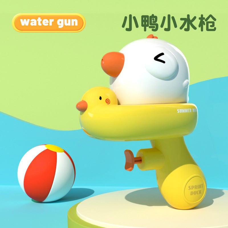 Pistolas de Agua para Niños con Diseño de Animales: Patito Amarillo y Dinosaurio, Juguetes de Verano para Playa y Juegos Acuáticos