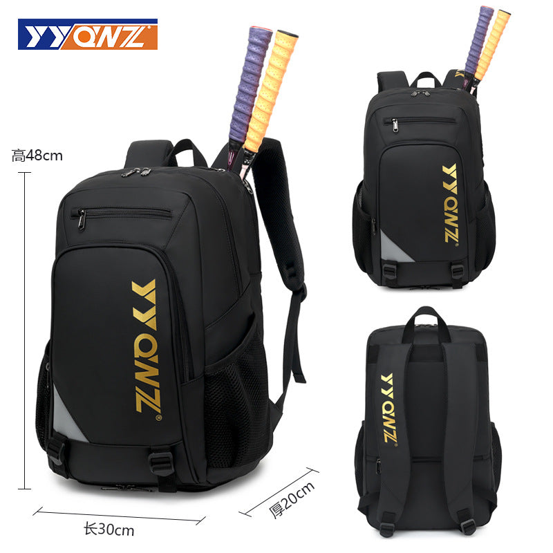 Mochila de Bádminton Unisex – Bolsa de Hombro para 3 Raquetas con Compartimentos Funcionales