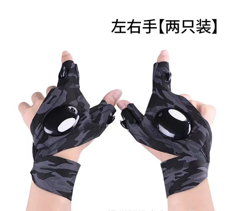 Guantes Con Luz LED Para Pesca Nocturna Y Reparaciones Mecánicas – Iluminación Portátil