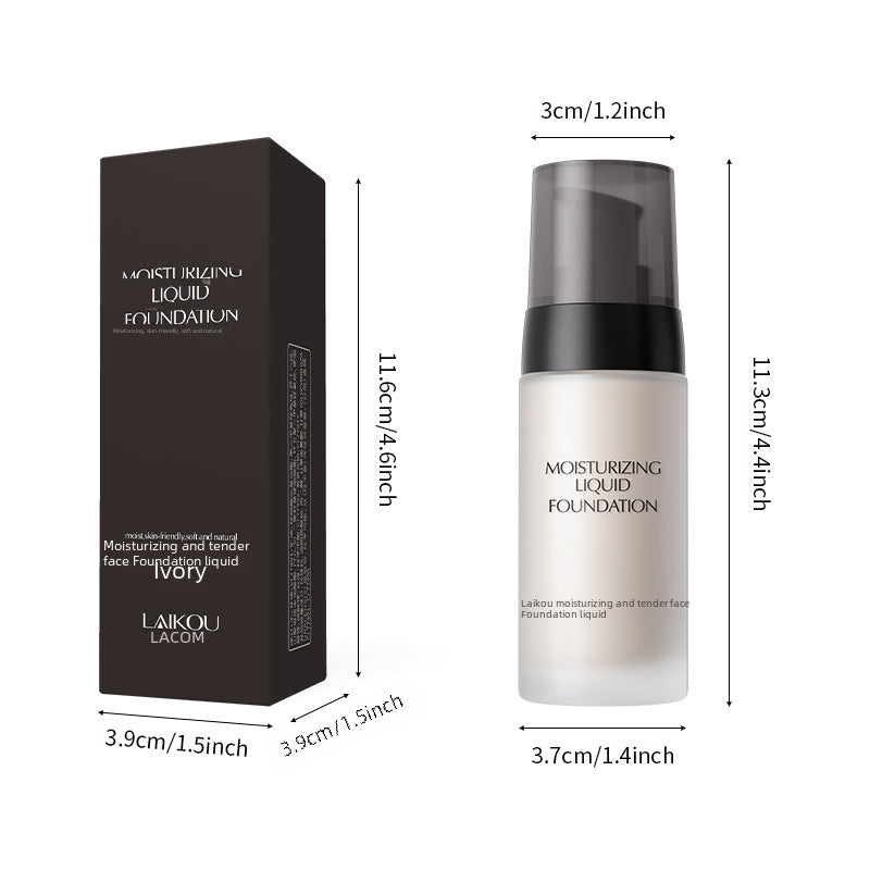 LaiKou Base de Maquillaje Natural 40g: Sin Efecto Cake, Mejora el Tono de Piel, Hidratante