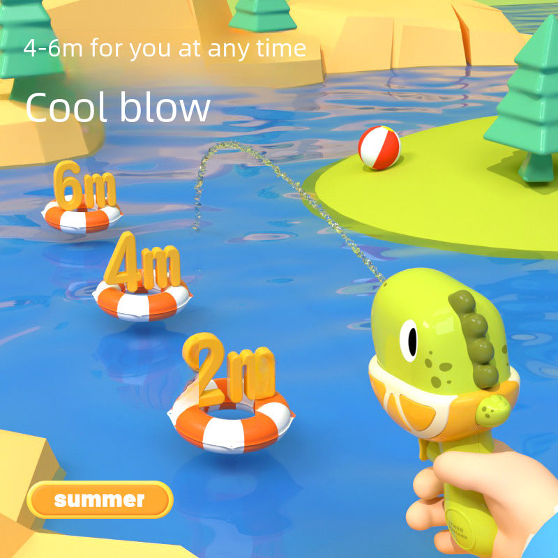 Pistolas de Agua para Niños con Diseño de Animales: Patito Amarillo y Dinosaurio, Juguetes de Verano para Playa y Juegos Acuáticos