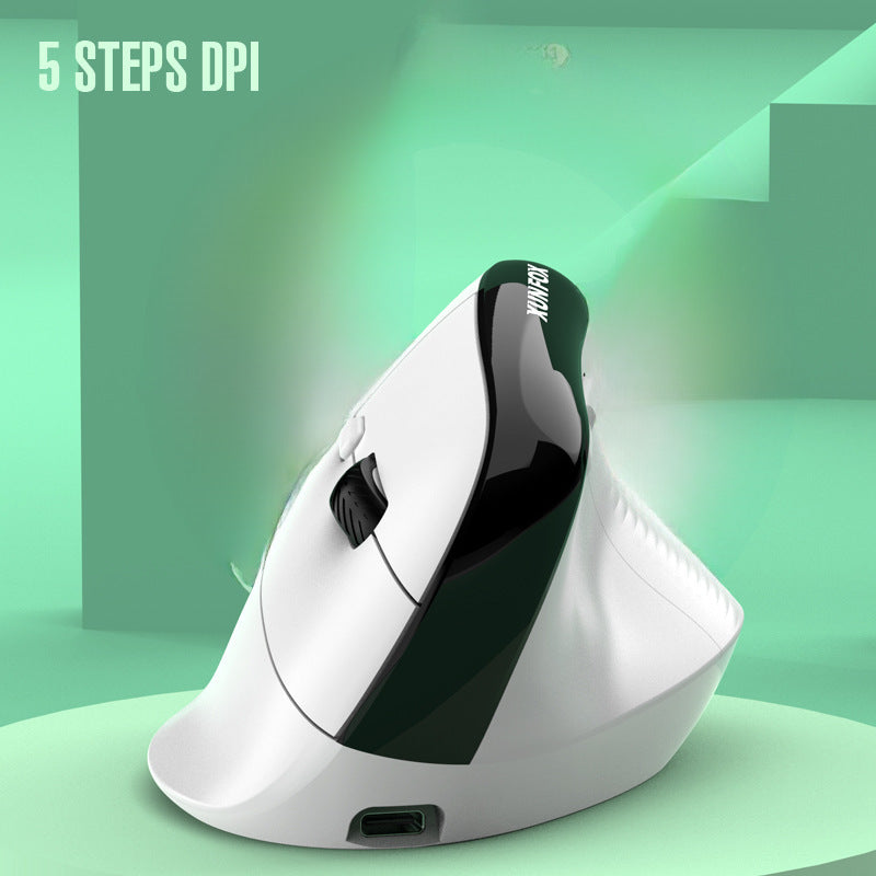 Ratón vertical inalámbrico Bluetooth dual modo recargable para evitar dolor de muñeca