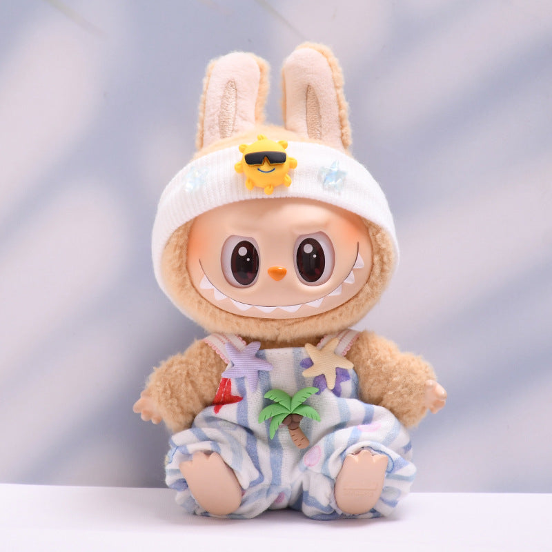 Ropa de Playa para Muñeca Labubu 17 cm – Set con Mini Termo y Accesorios (Muñeca No Incluida)