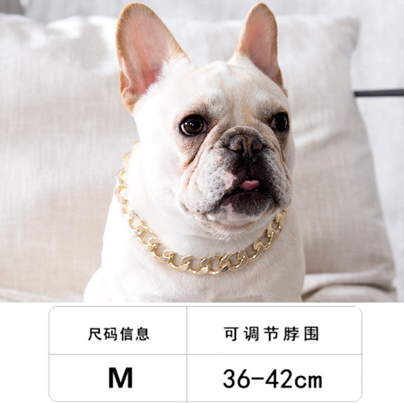 Collar de cadena estilo hip hop para mascotas modernas