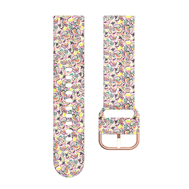 Printed Silicone Strap for Samsung Galaxy Active2 and Watch4: Compatible with Huawei GT 20/22mm